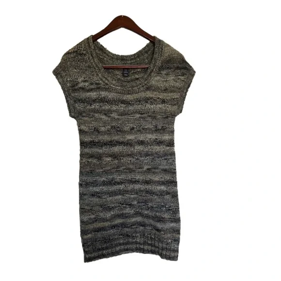 H&M Cozy Sweater Dress Gold Black Metallic XS - Picture 2 of 6